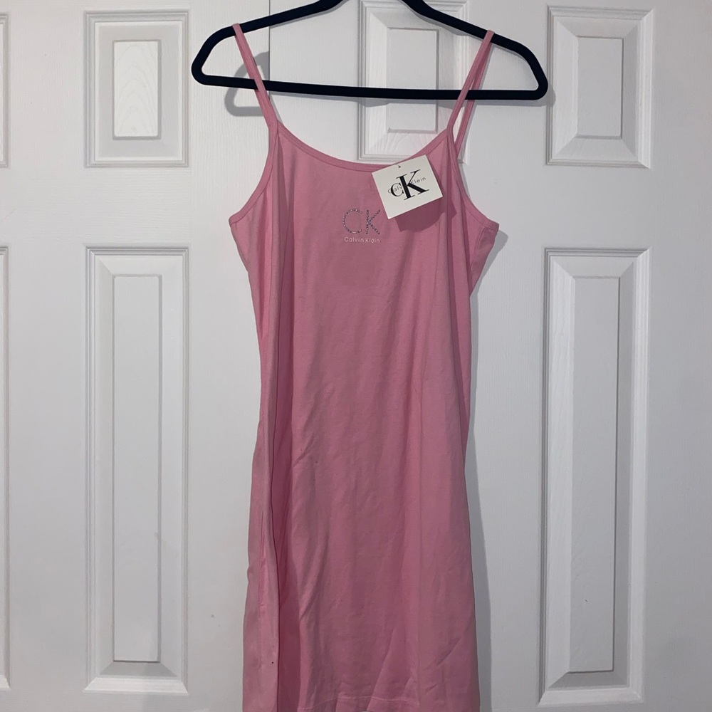 vintage calvin klein pink mini dress